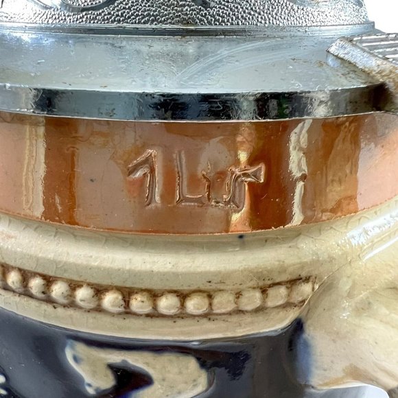 Thewalt DBGM Western Germany Beer Stein Stoneware Relief Mug - Picture 9 of 12